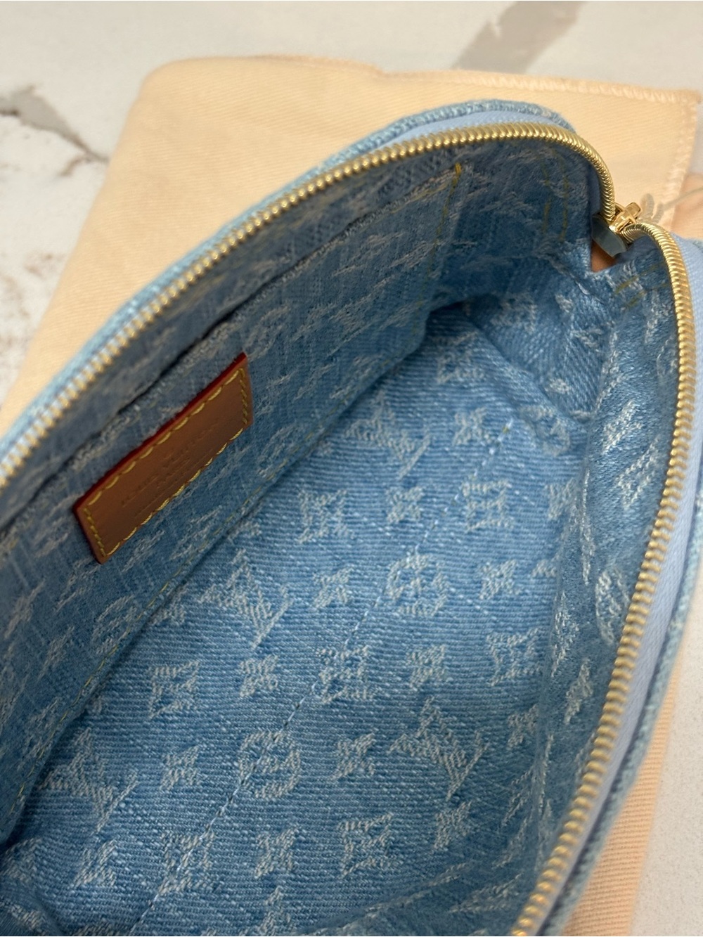 Louis Vuitton Denim Cosmetic Pouch - Picture 9 of 11